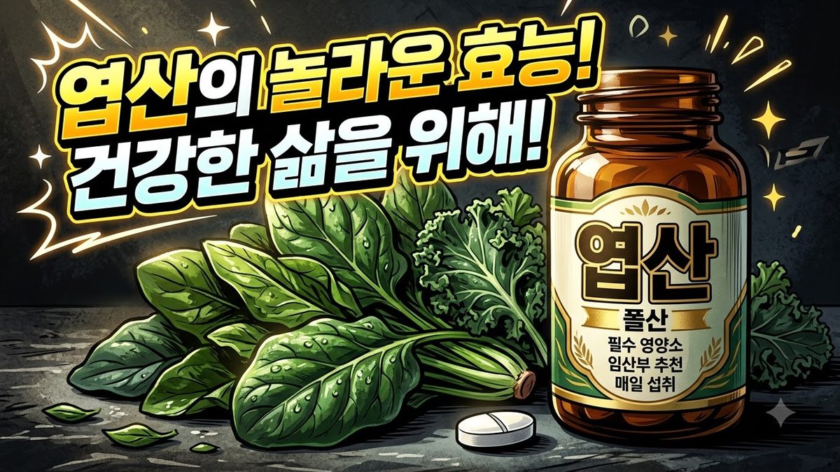 엽산 제품 라벨