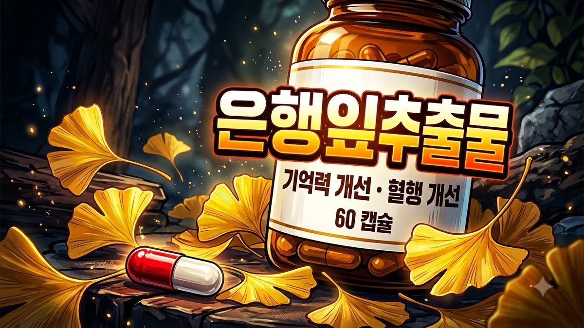 은행잎 추출물 제품 라벨