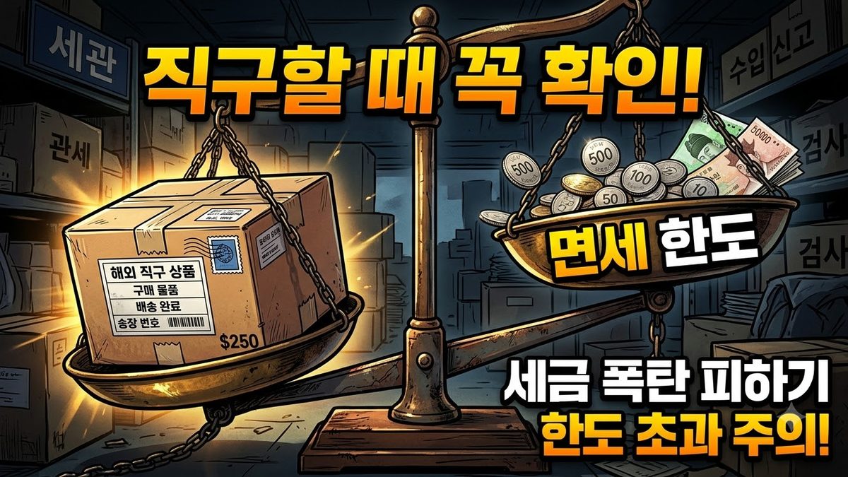 택배 상자와 동전이 각각 올려진 저울