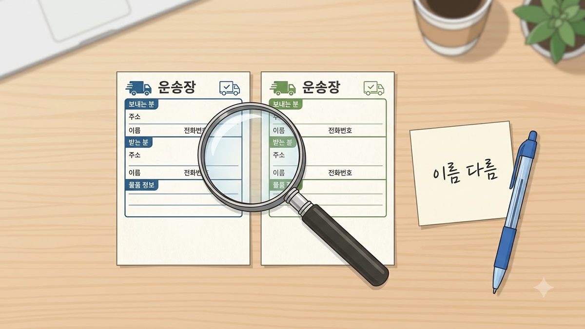 이름 불일치