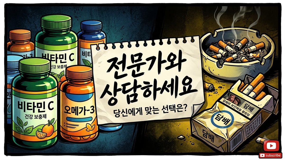 흡연자에게만 따로 상담하라고 적힌 원료 관련 이미지