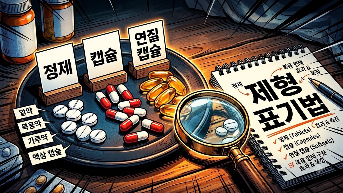 캡슐·정제·소프트젤 — 제형 표기를 읽는 법 관련 이미지