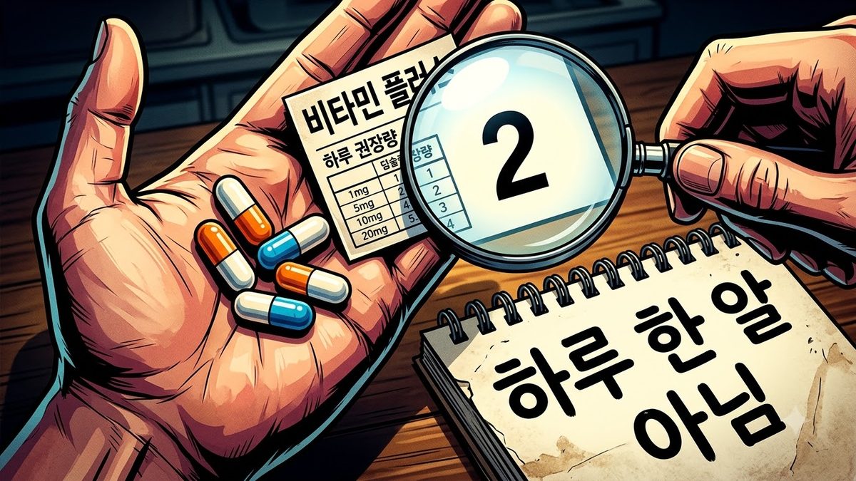 라벨의 함량은 한 알 기준이 아니다 관련 이미지