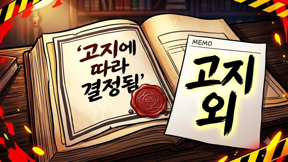 고시가 정하는 것과 정하지 않는 것 관련 이미지