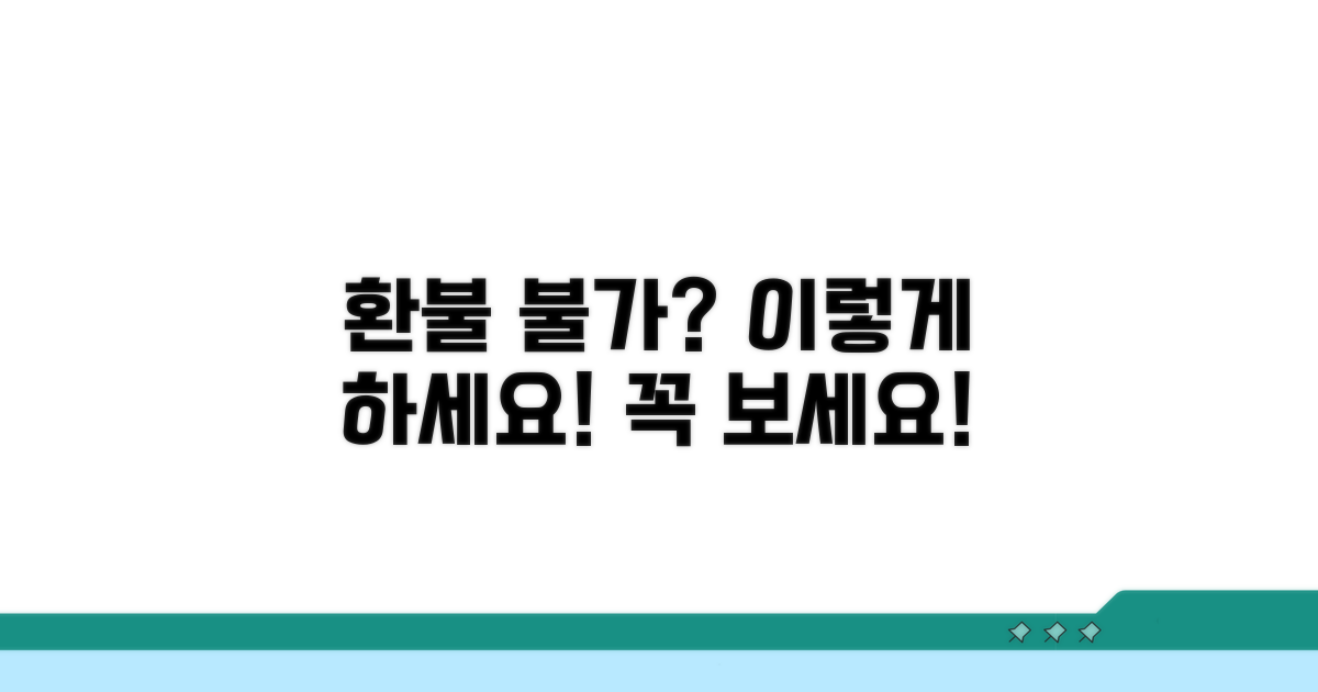 환불 불가 시 대처 방법