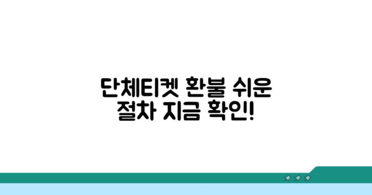 단체티켓 환불 절차 기본