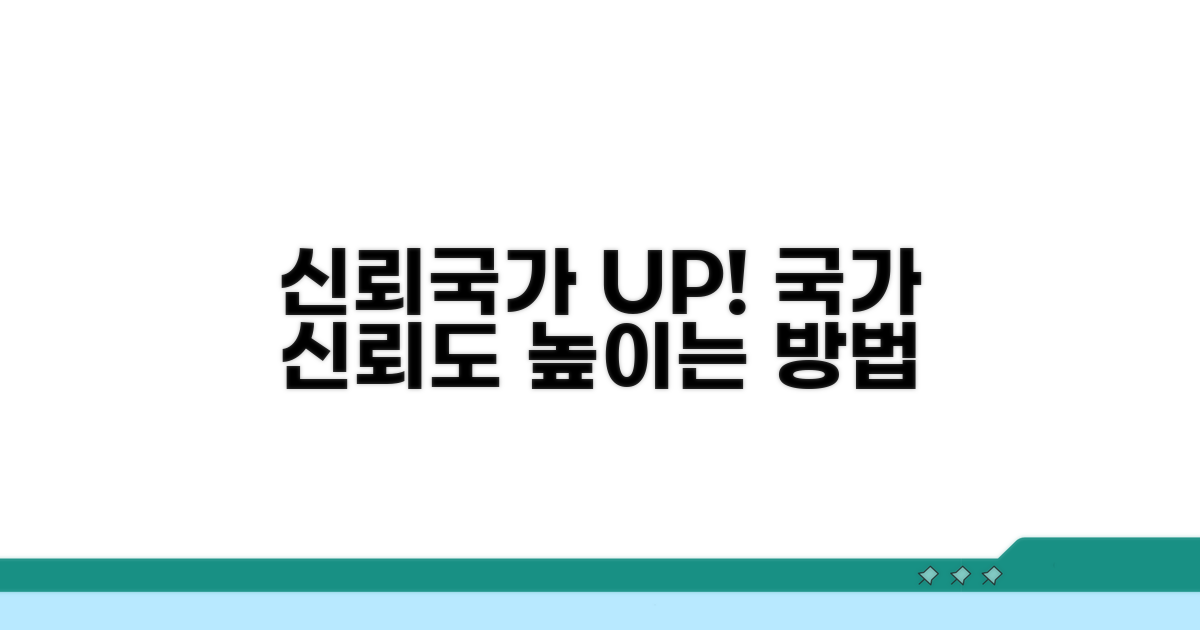 국가 신뢰도 높이기 위한 노력