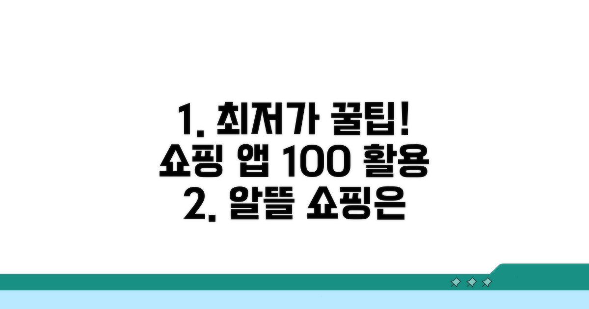 최저가 구매를 위한 쇼핑 앱 활용법