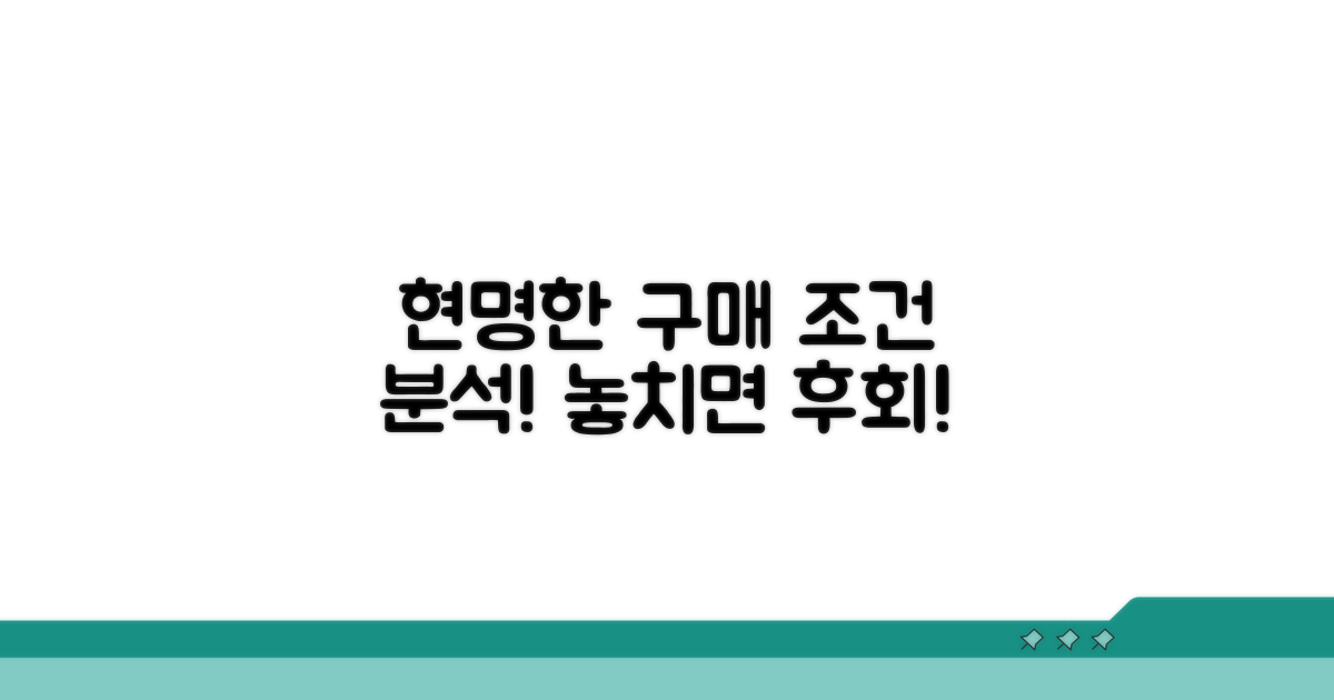 현명한 구매 위한 조건 분석