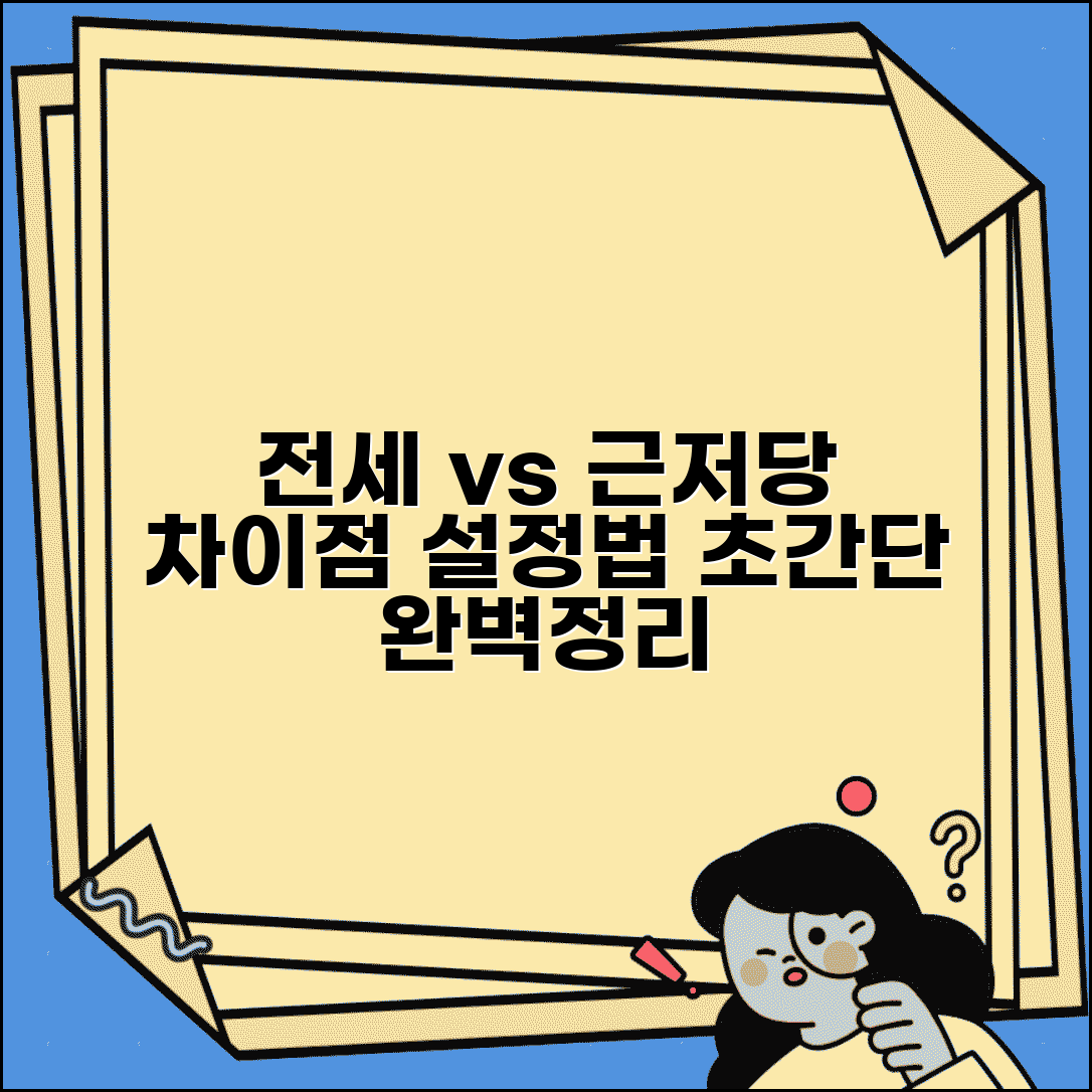 전세권 설정 근저당권 차이점과 설정 방법
