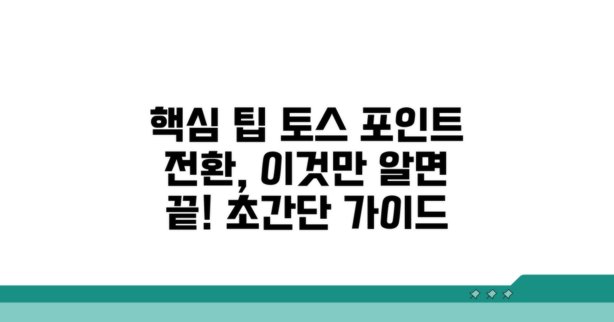 토스 포인트 전환 절차 상세 안내