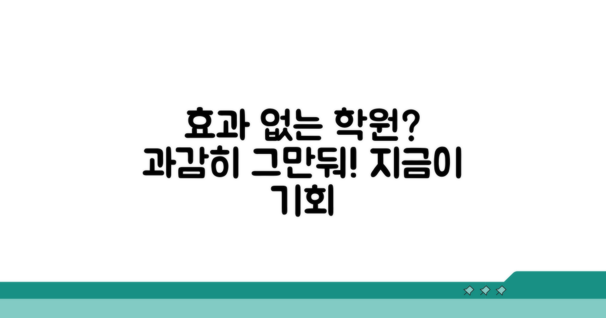 효과 없는 학원, 지금 그만둬도 될까?