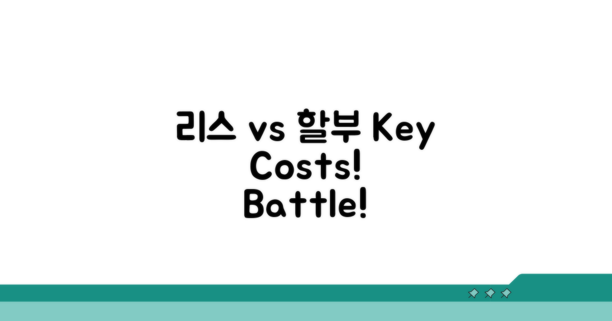 리스와 할부, 핵심 비용 비교 분석