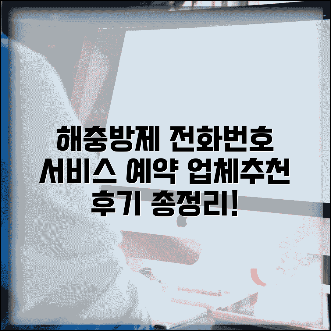해충방제업체 전화번호 | 해충퇴치 서비스 예약 방법, 업체 추천, 후기 총정리