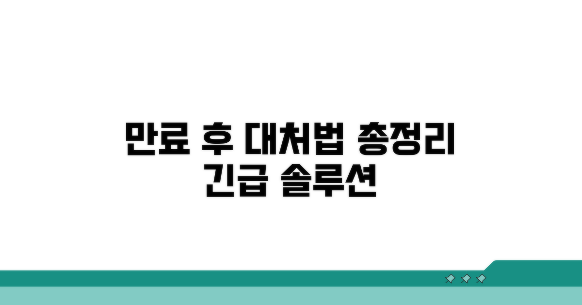 만료 후 대처 방법 총정리