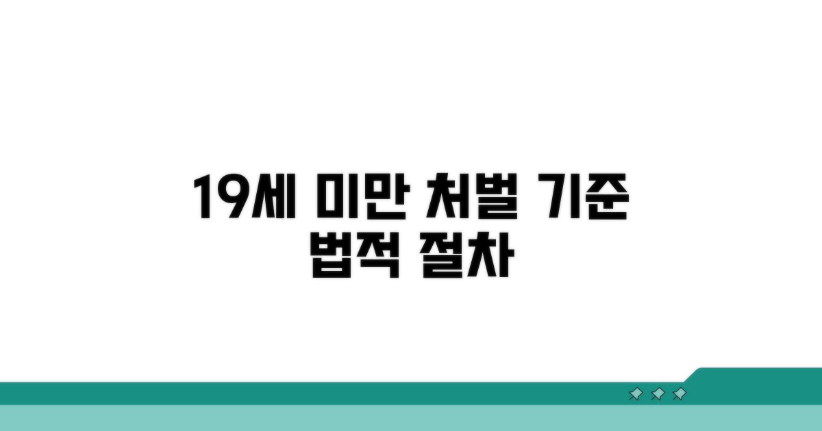 19세 미만 처벌 형량과 법적 절차