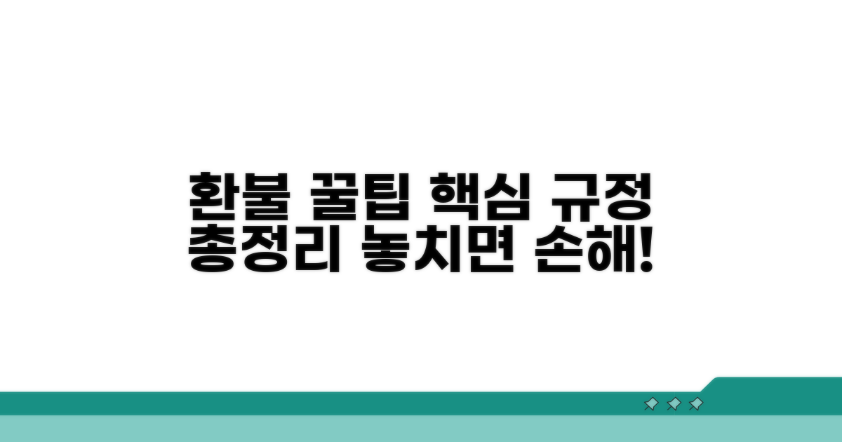 환불 규정과 추가 팁 총정리