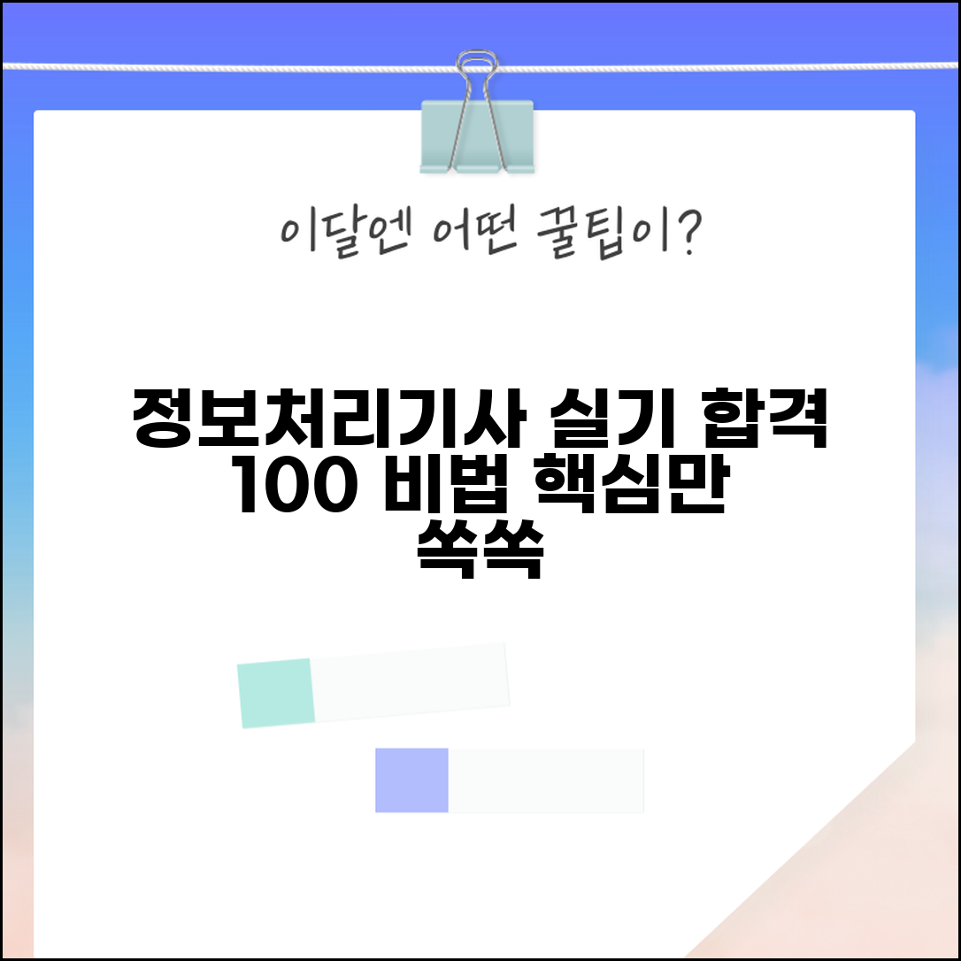 정보처리기사 실기 작업형 공부법 | 합격 비법, 시험 준비 방법, 실전 팁
