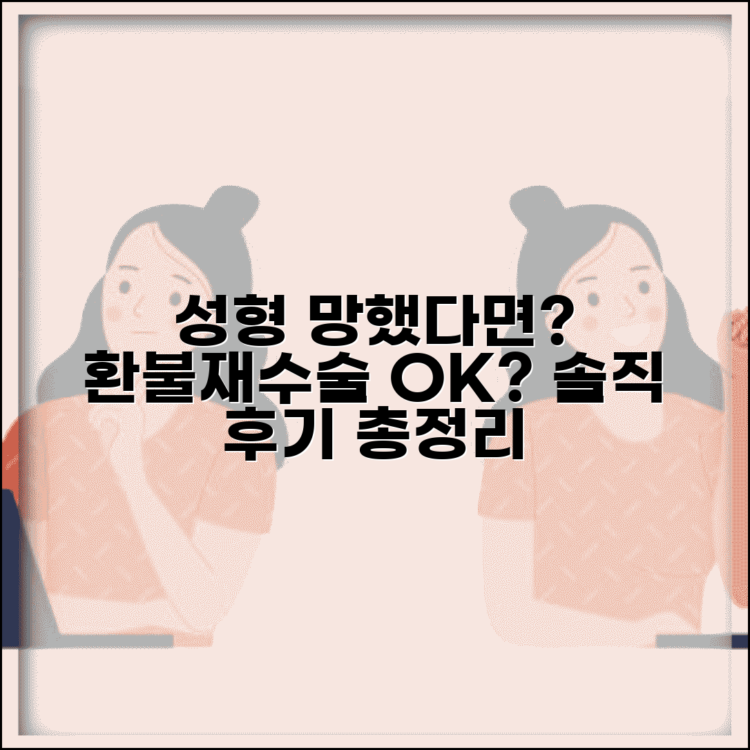 성형 망했는데 돈 돌려받을 수 있나요? | 성형 실패 환불, 재수술 가능 여부 총정리