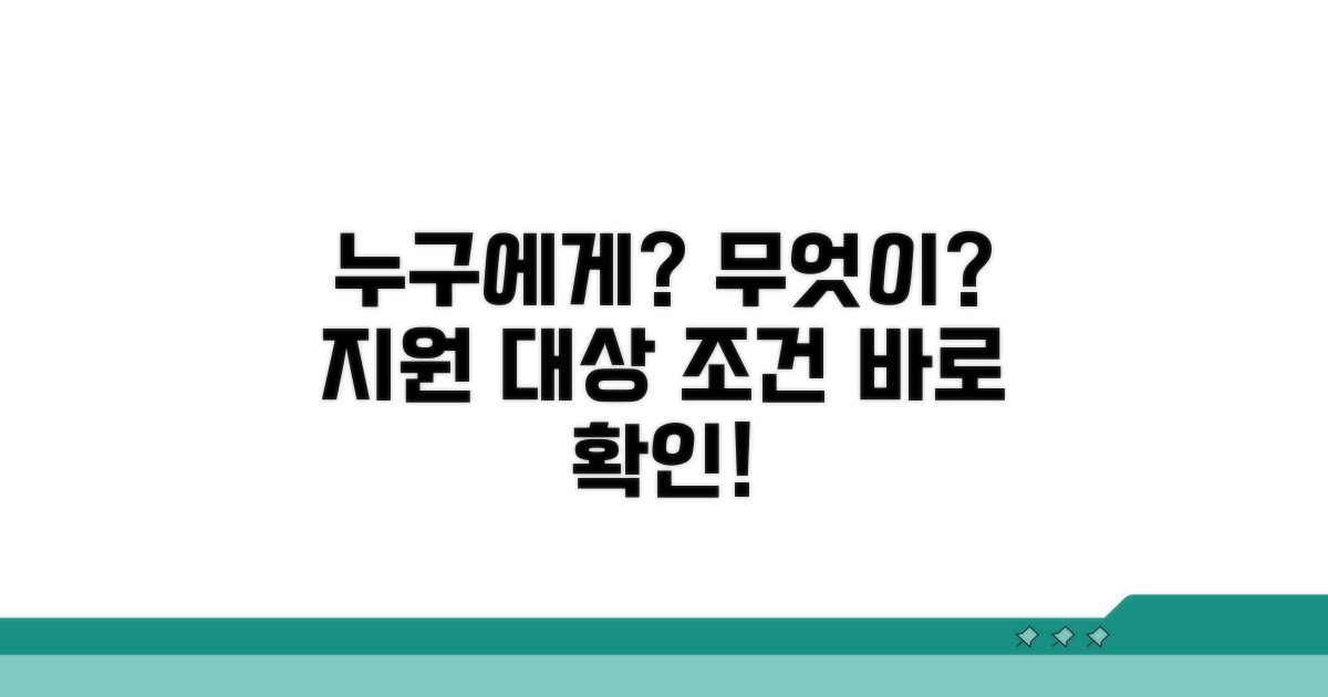 지원 대상과 조건은?