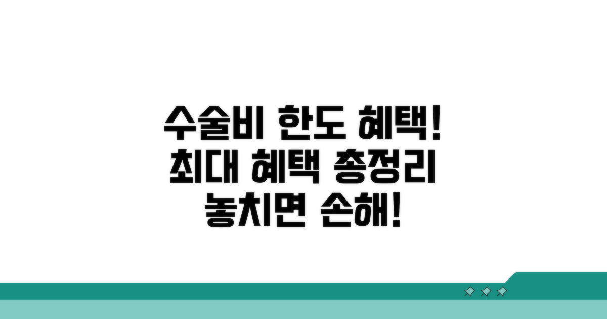 수술비 한도와 혜택 총정리