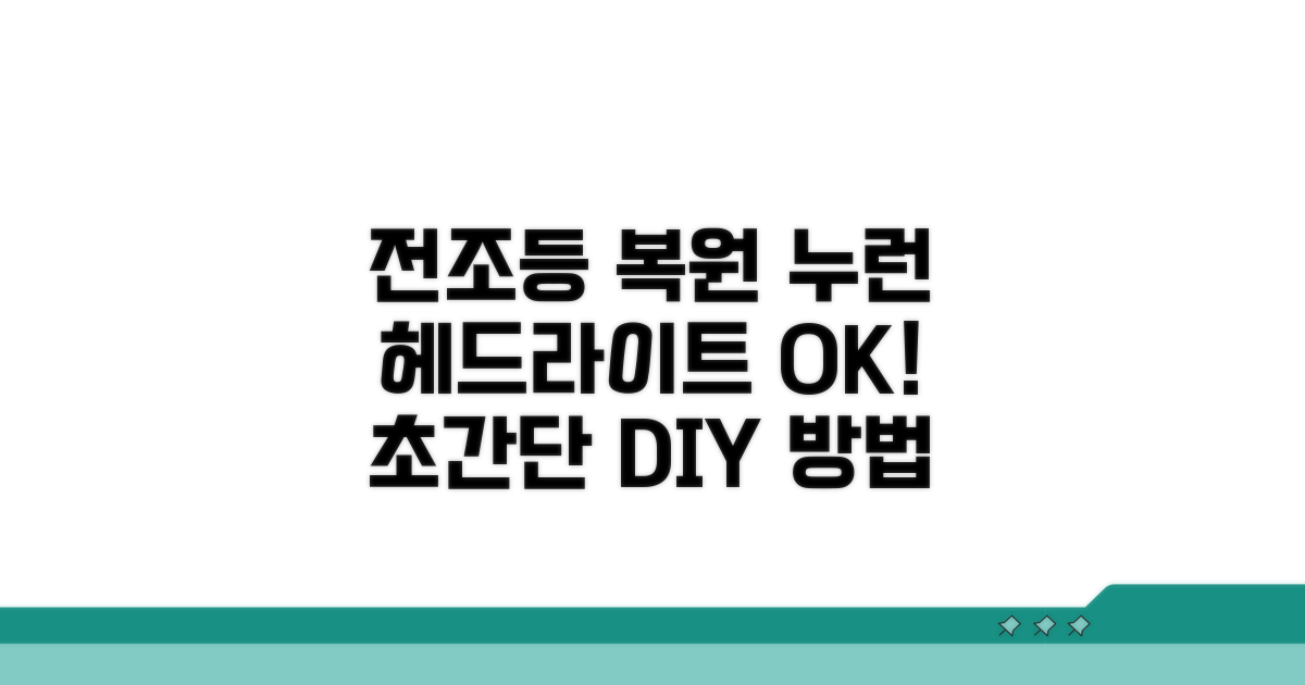 누렇게 변색된 전조등 복원 방법