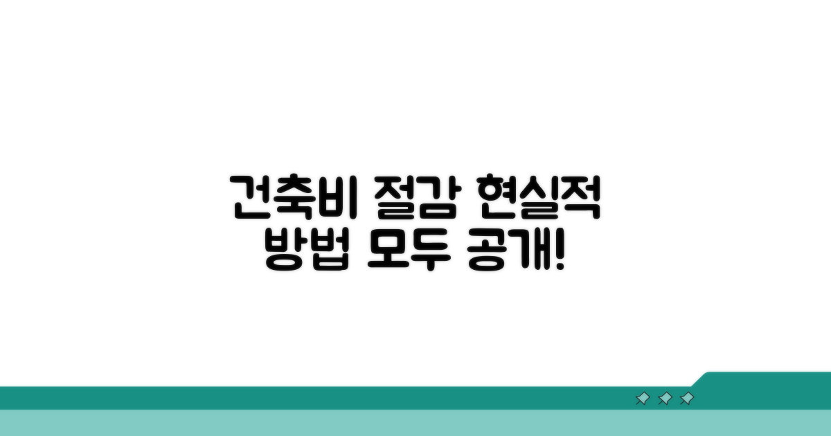 건축 비용 줄이는 현실적 방법