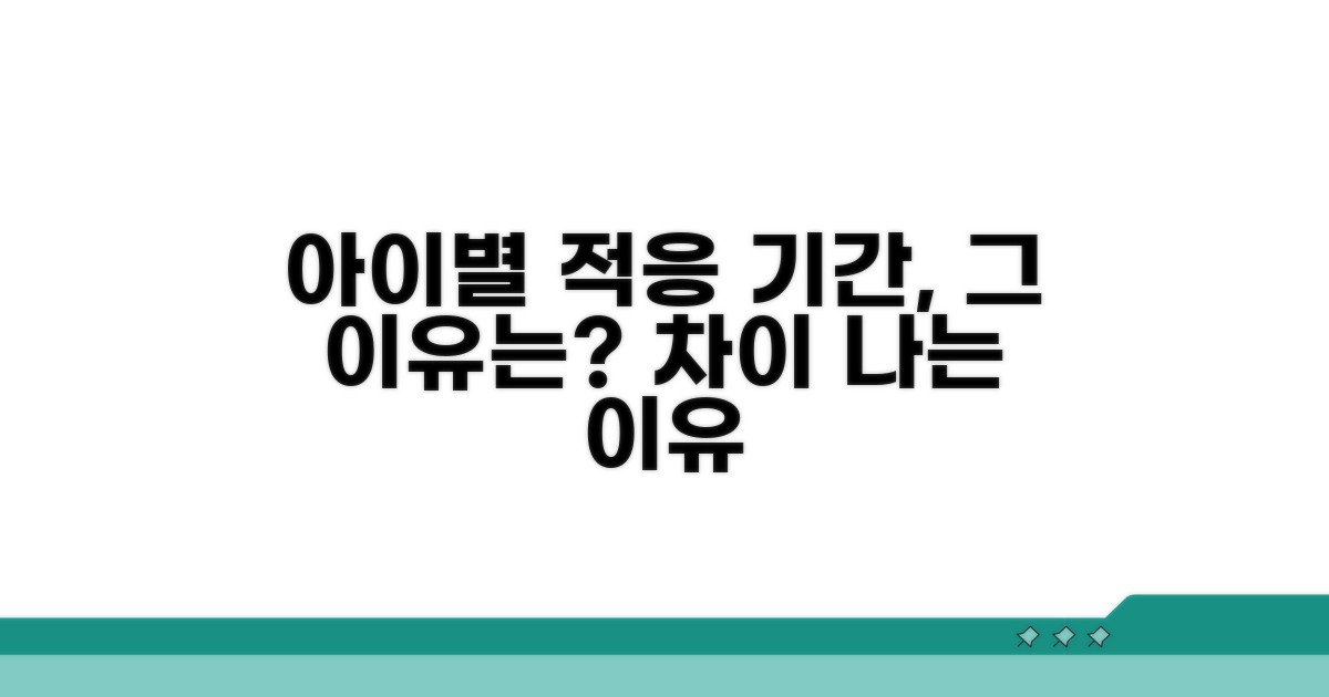 아이마다 다른 적응 시간, 이유는?
