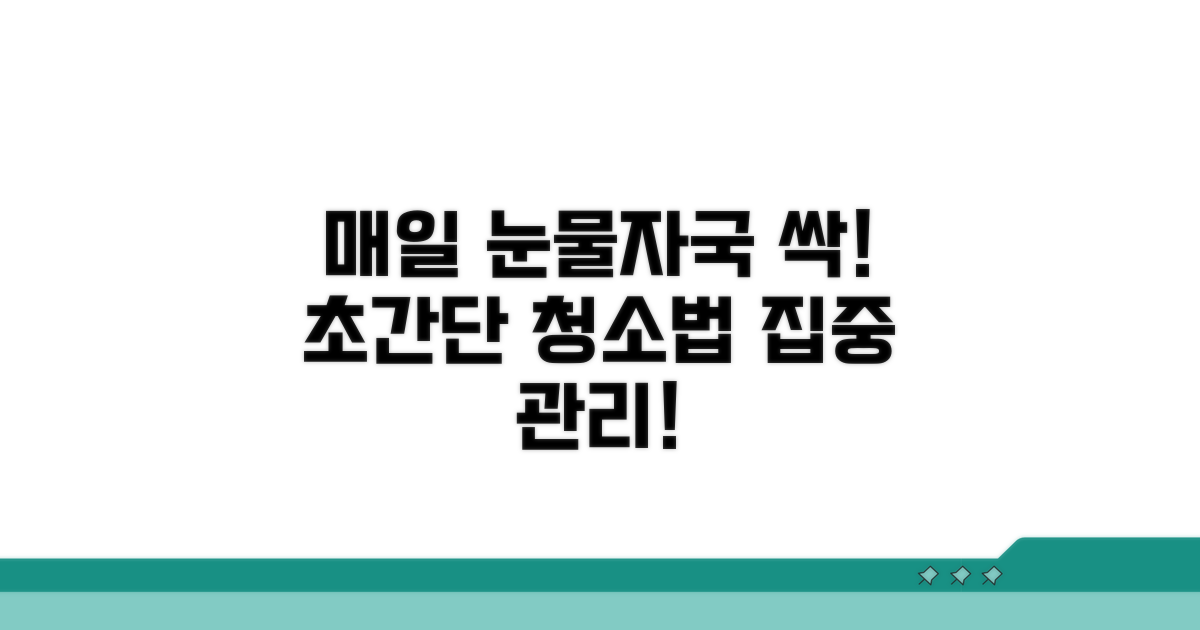매일 관리하는 눈물자국 청소법