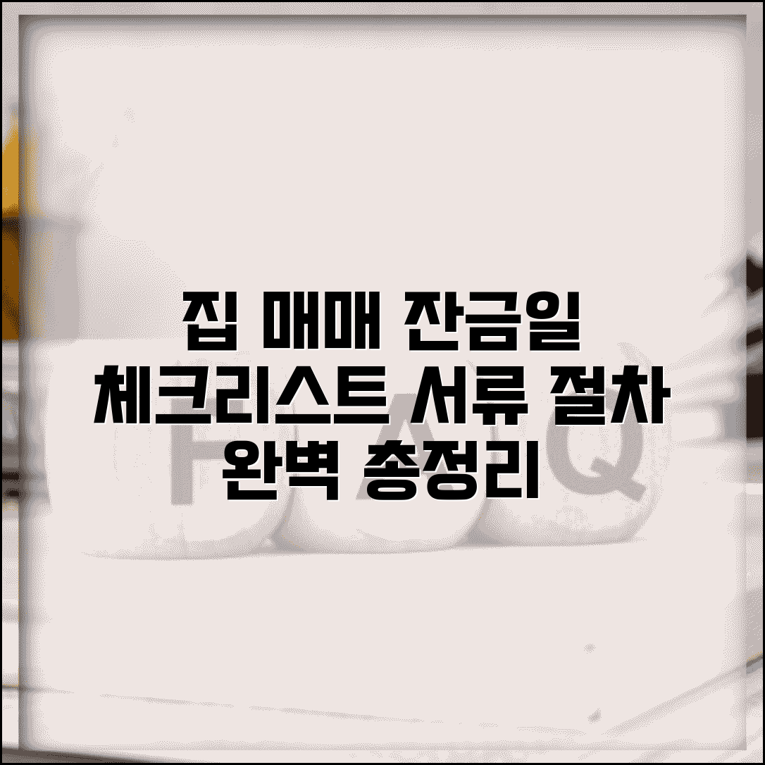 매매 잔금일 준비 사항 체크리스트 | 집 매매 잔금 서류 및 절차 총정리