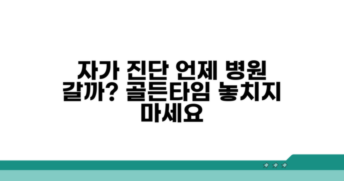 자가 진단과 병원 방문 시점
