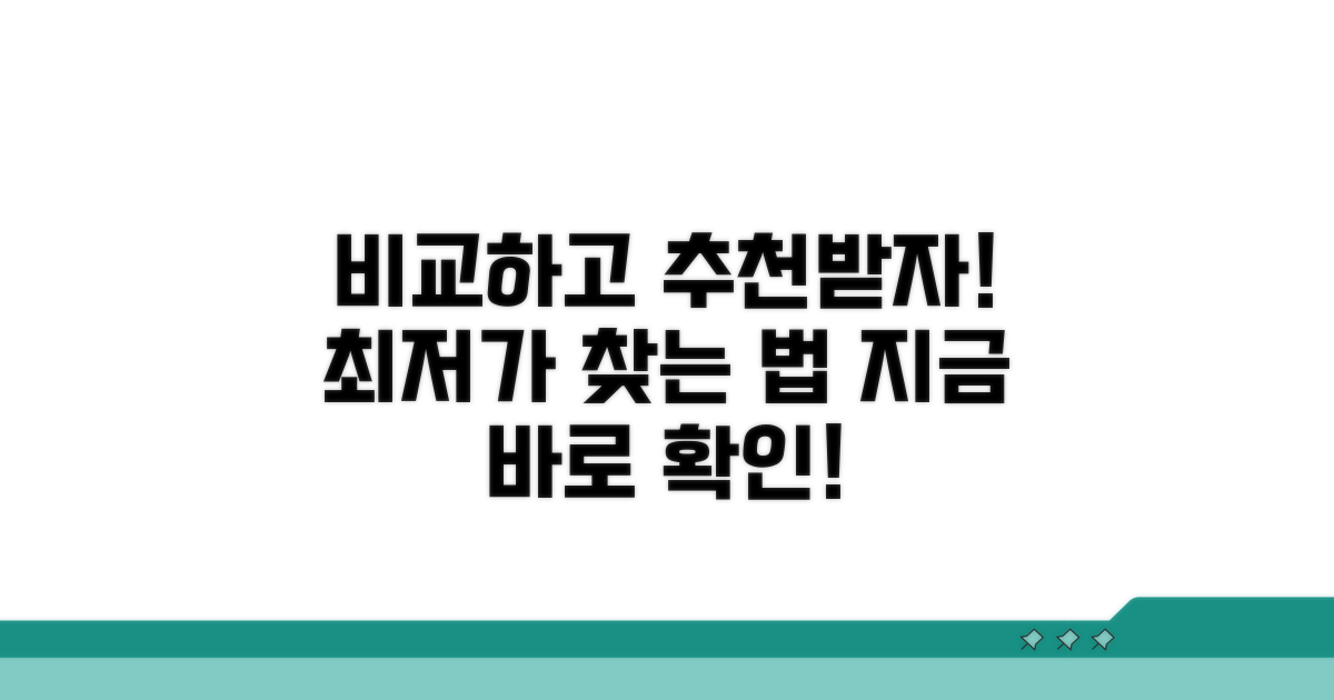 비용 비교와 추천 서비스