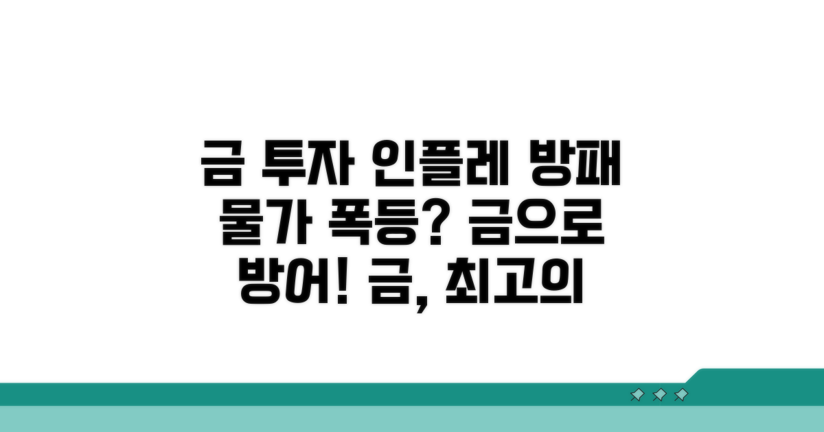 금 투자, 물가 상승 헤지 전략