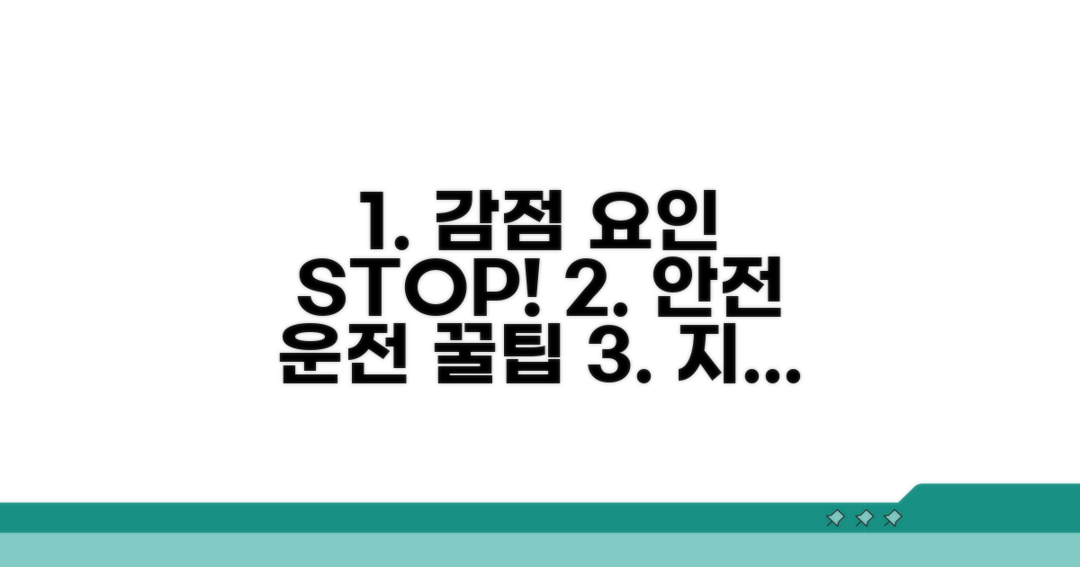 감점 요인 및 안전 운전 팁