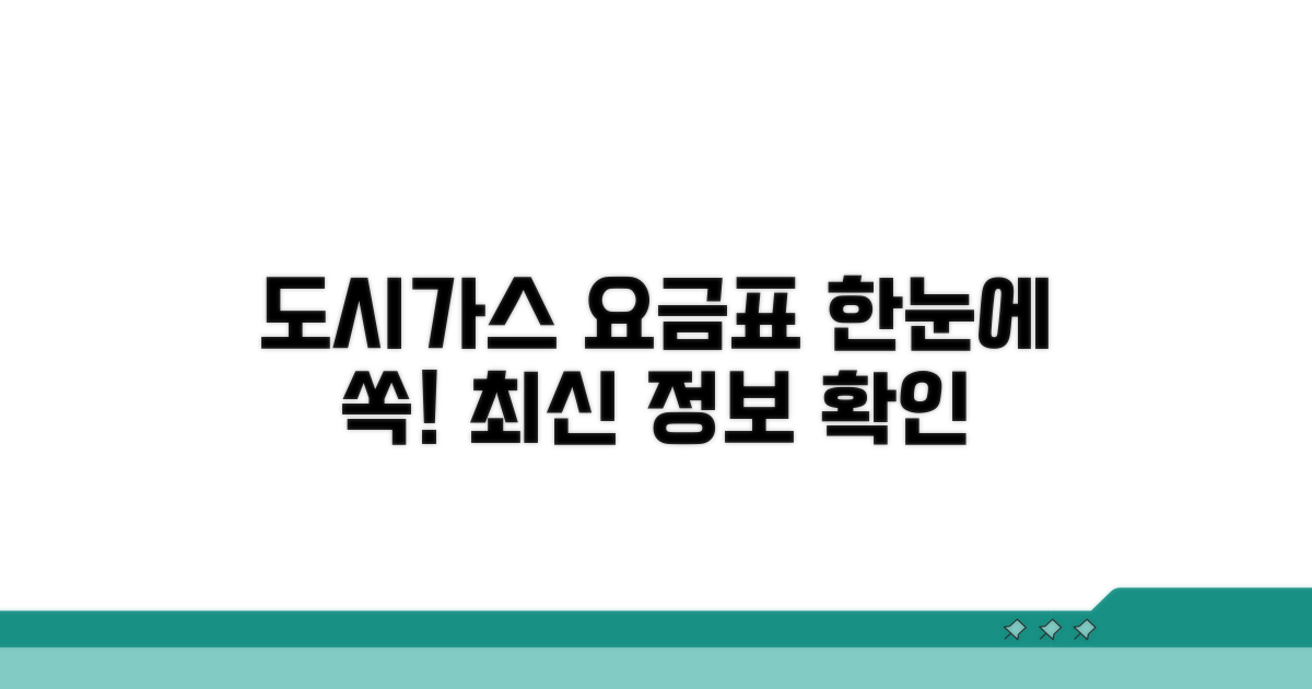 도시가스 요금표 한눈에 보기
