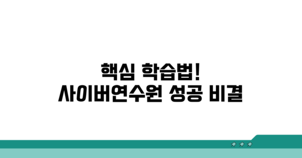 사이버연수원 학습 방법 안내