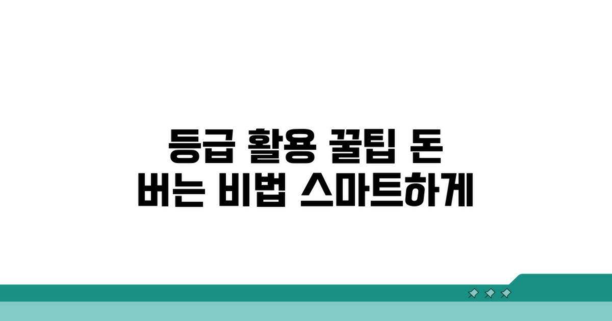 등급 활용, 똑똑하게 돈 버는 꿀팁