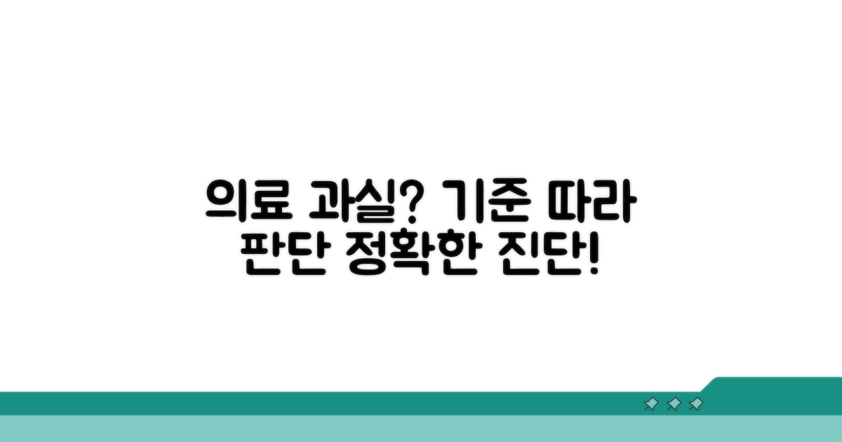의료 기준 따른 수술 과실 여부 판단