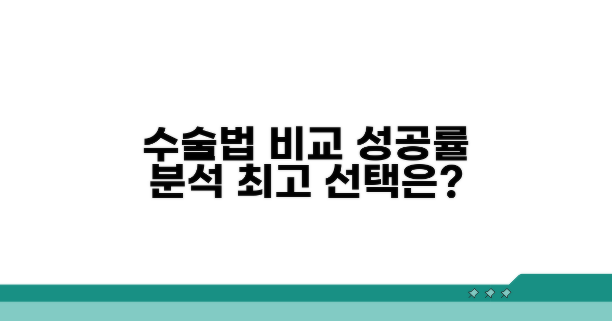 수술 방법과 성공률 비교 분석