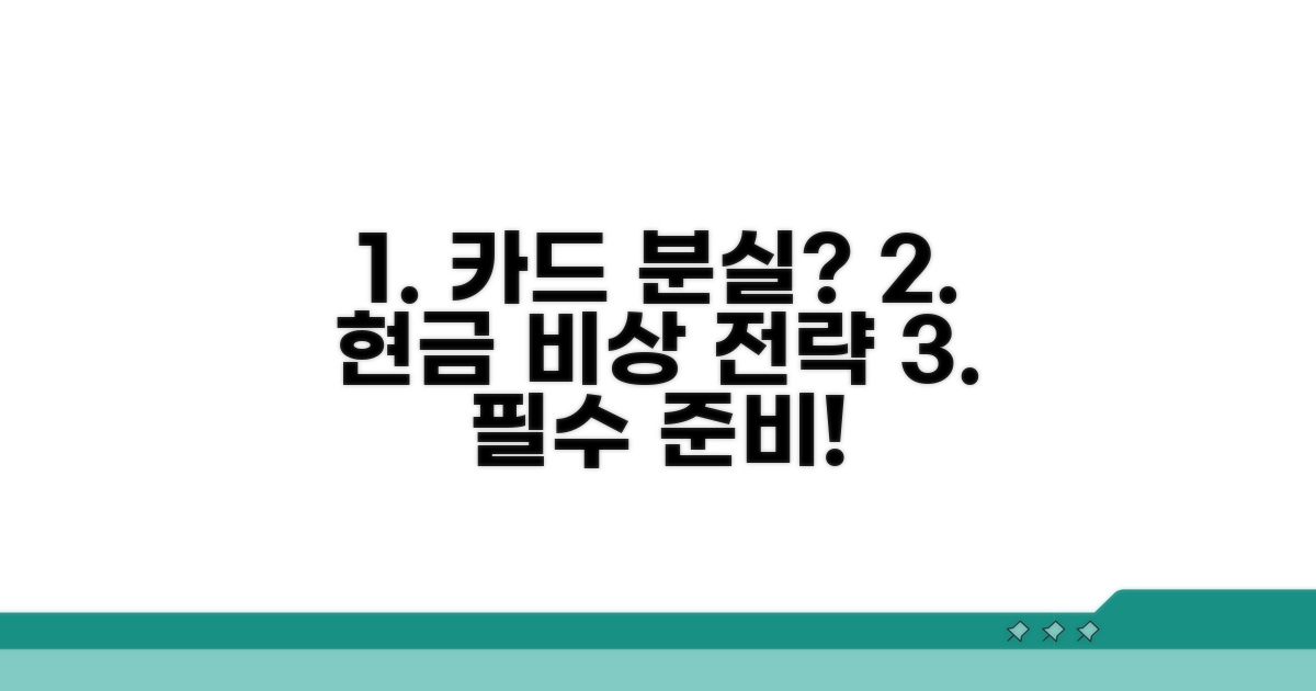 카드 분실 대비, 현금 활용법