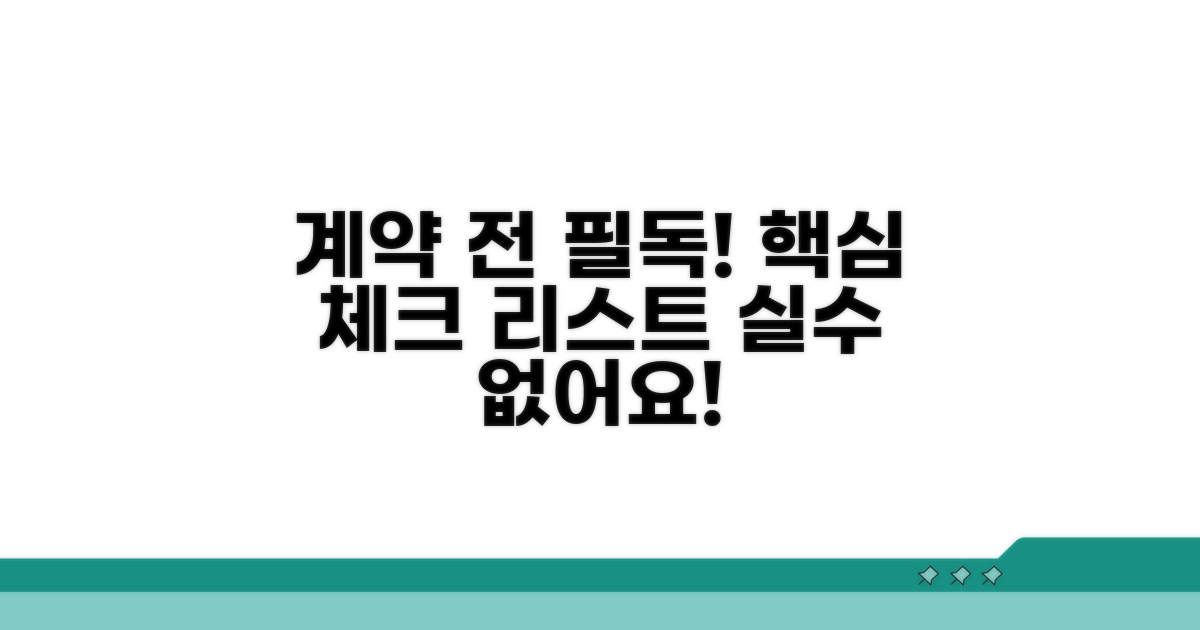 계약 전 꼼꼼하게 확인해요