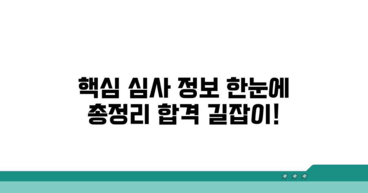 심사 과정 핵심 정보 총정리