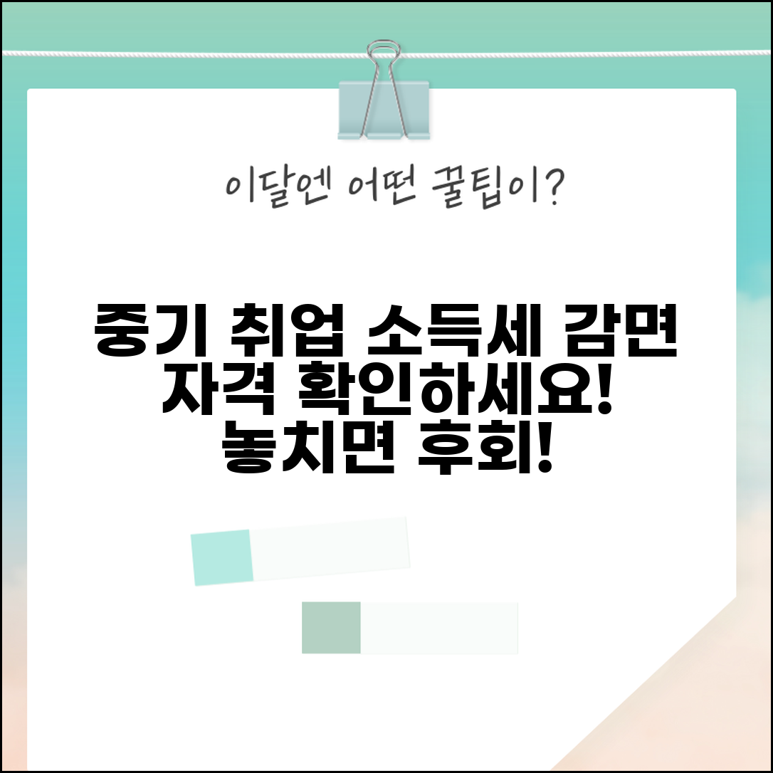 중소기업 취업자 소득세 감면 대상 확인 | 중소기업 취업 감면 자격