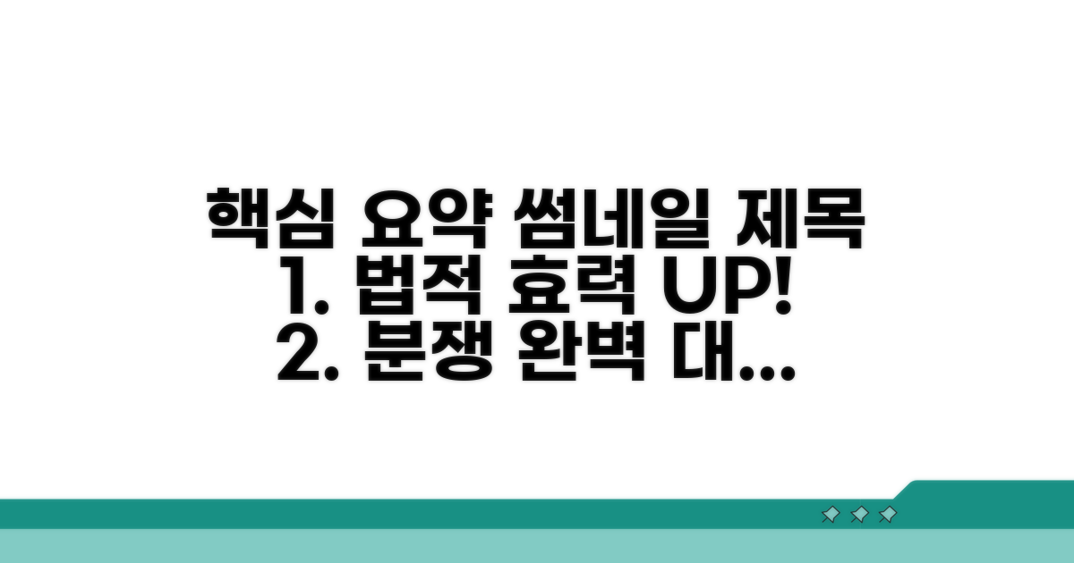 법적 효력과 분쟁 대비 체크리스트