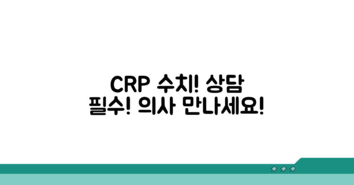 CRP 검사 결과, 의사 상담 필요성
