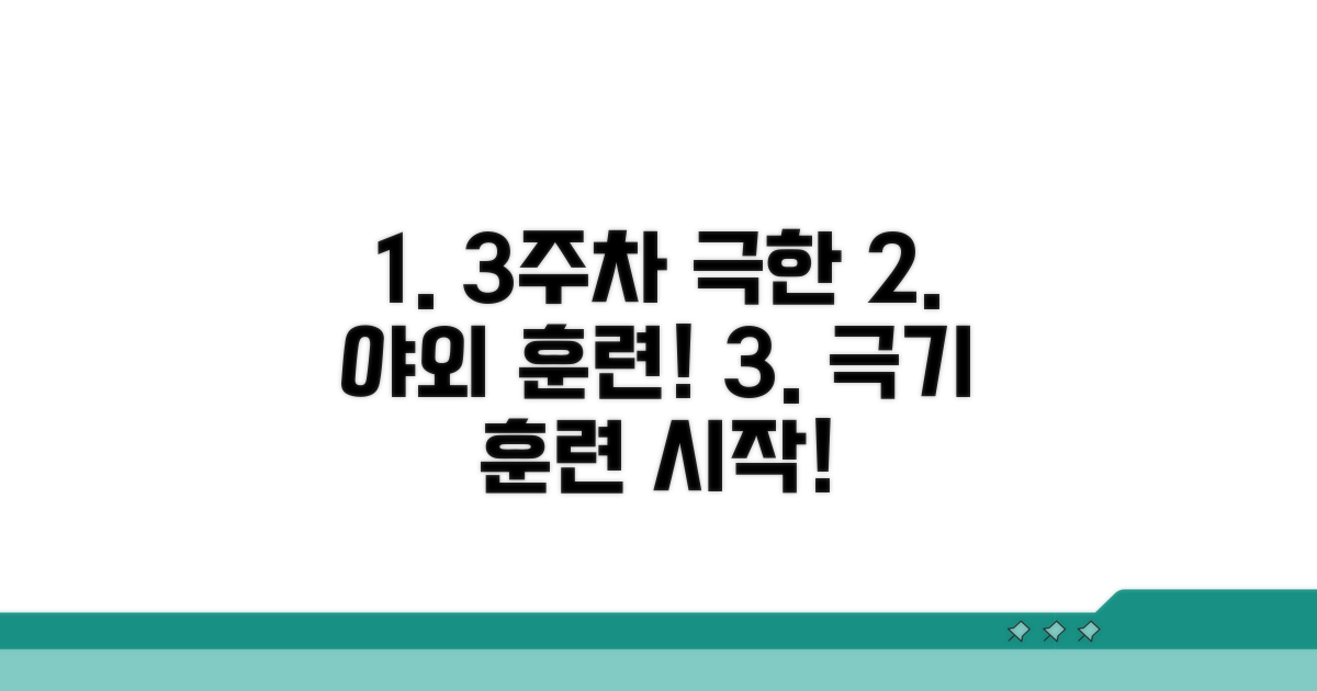 3주차: 야외 훈련 및 극기 훈련