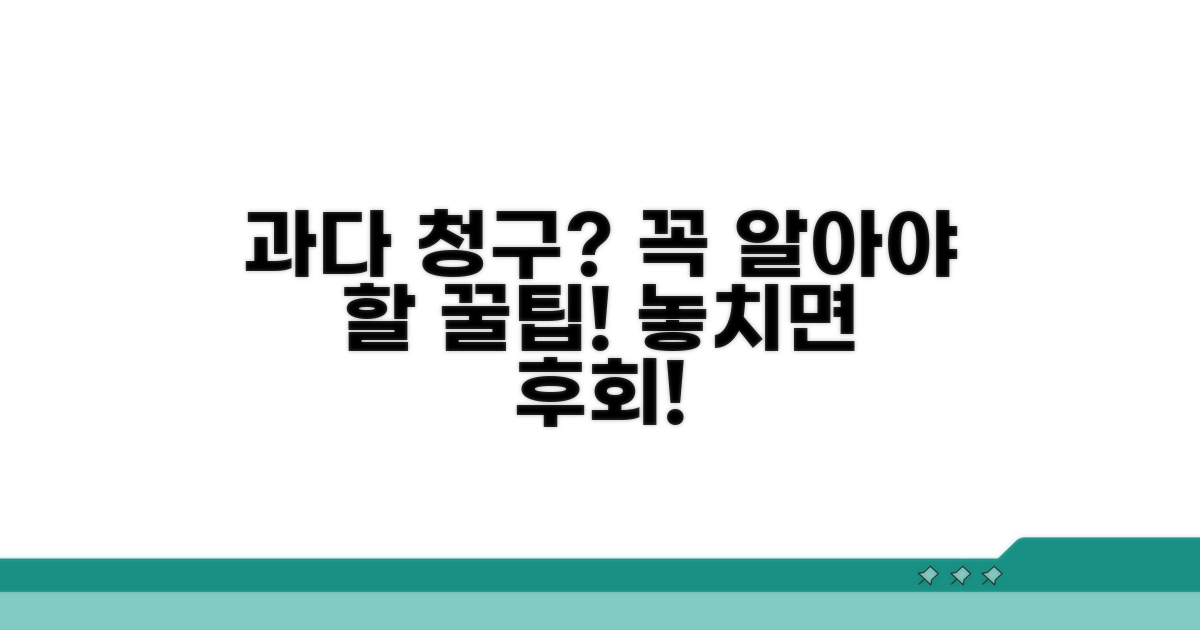 과다 청구 시 알아둘 점