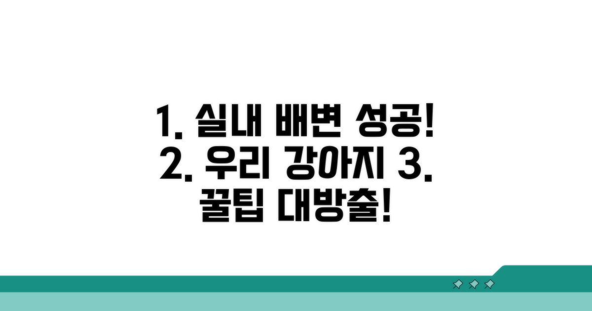 실내 배변 성공 비결 공개