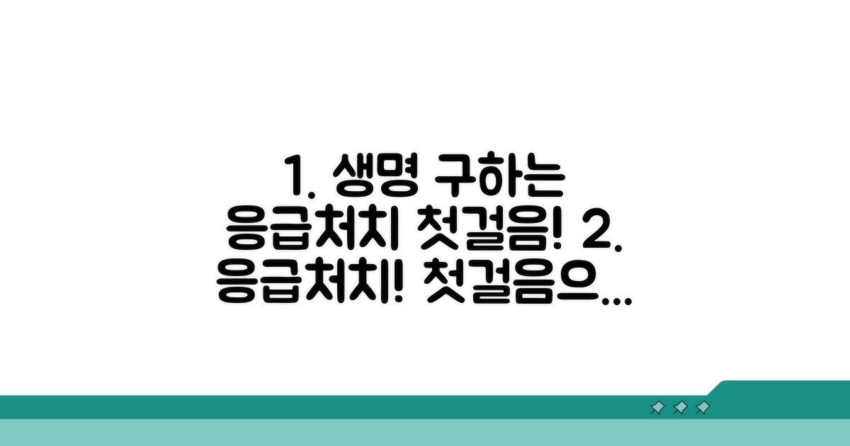 응급처치, 생명을 구하는 첫걸음