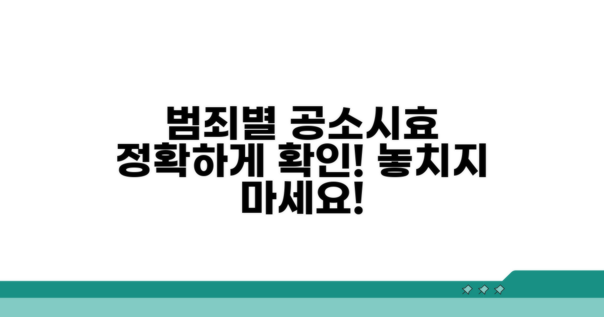범죄별 공소시효 기간 확인